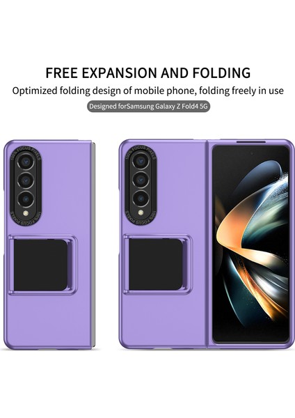 Samsung Galaxy Z Fold4 5g Case Anti-Cratch Telefon Kapağı Kickstand ile Sabit Pc Kılıfı (Yurt Dışından)