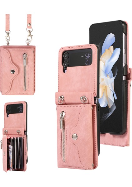 Samsung Galaxy Z Flip3 Telefon Kılıfı 3 5g Rfıd Engelleme Kart Çantası Pu Deri+Tpu Kickstand ile Kapak (Yurt Dışından)