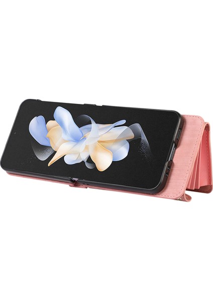 Samsung Galaxy Z Flip3 Telefon Kılıfı 3 5g Rfıd Engelleme Kart Çantası Pu Deri+Tpu Kickstand ile Kapak (Yurt Dışından)