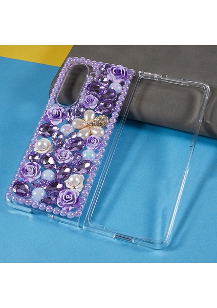 Samsung Galaxy Z Fold5 5g Pc Telefon Kılıfı, 2 Parçalı Tasarım Rhinestone Dekor Telefon Kapağı (Yurt Dışından) fiyatları