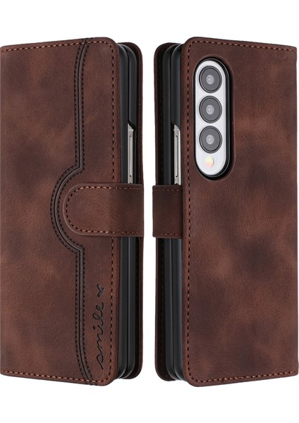 Samsung Galaxy Z Fold3 5g Pu Deri Katlanır Telefon Kılıfı Basklı Cüzdan Kapağı (Yurt Dışından)