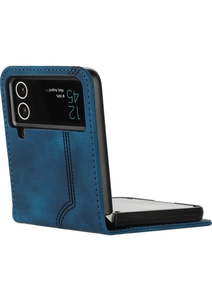 Samsung Galaxy Z Flip3 5g Katlanır Telefon Kılıfı, Pu Deri Basılı Desen Ince Kapak (Yurt Dışından)