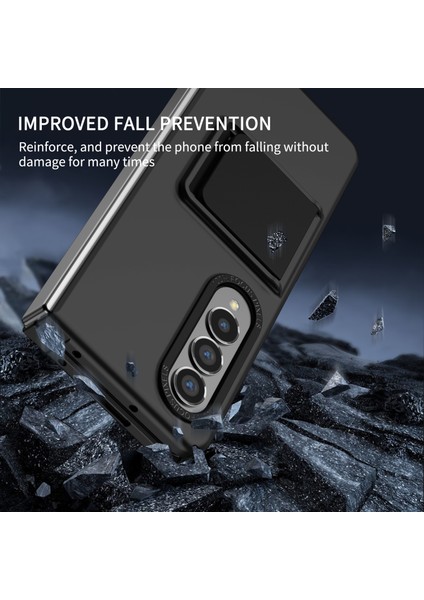 Samsung Galaxy Z Fold4 5g Case Anti-Cratch Telefon Kapağı Kickstand ile Sabit Pc Kılıfı (Yurt Dışından)