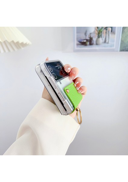 Samsung Galaxy Z Flip3 5g Sert Pc Telefon Kılıfı Pu Deri Metal Yüzük Tutucu Kickstand Koruyucu Kapak (Yurt Dışından) indirimleri