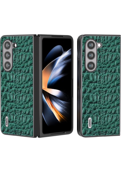 Samsung Galaxy Z Fold5 5g Pc Telefon Kılıfı Anti-Slip Cowhide Deri Kaplamalı Telefon Kapağı (Yurt Dışından)