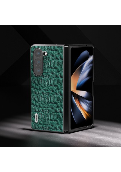 Samsung Galaxy Z Fold5 5g Pc Telefon Kılıfı Anti-Slip Cowhide Deri Kaplamalı Telefon Kapağı (Yurt Dışından) fırsatları
