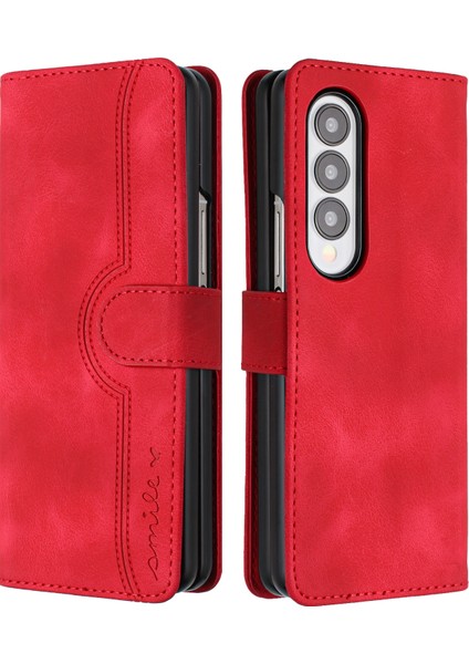 Samsung Galaxy Z Fold4 5g Pu Deri Cüzdan Katlanır Telefon Kılıfı Basılı Şok Geçirmez Kapak (Yurt Dışından)
