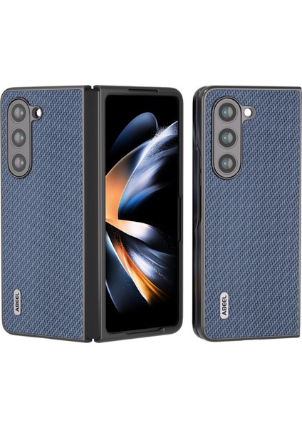 Samsung Galaxy Z Fold5 5g Pu Deri Kaplamalı Pc Arka Kapak Karbon Fiber Doku Şok Geçirmez Telefon Kılıfı (Yurt Dışından)
