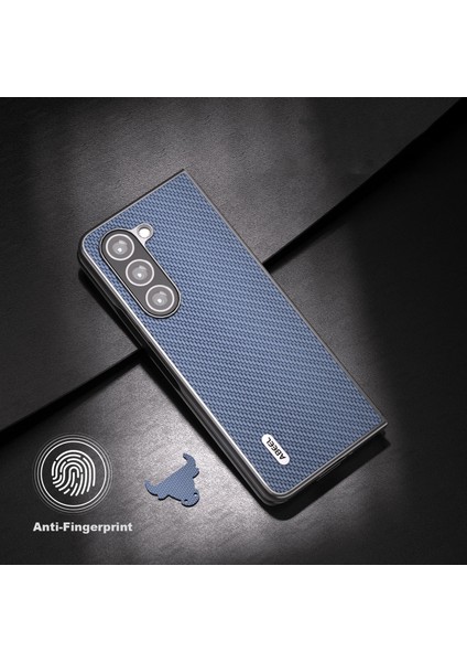 Samsung Galaxy Z Fold5 5g Pu Deri Kaplamalı Pc Arka Kapak Karbon Fiber Doku Şok Geçirmez Telefon Kılıfı (Yurt Dışından)