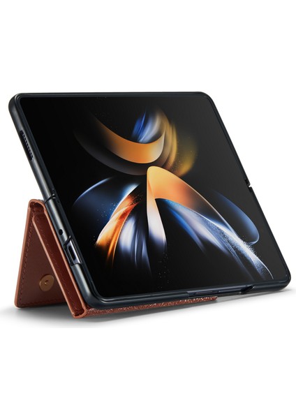 Samsung Galaxy Z Fold3 5g 2-1 Arada Pu Deri Kaplamalı Pc+Tpu Anti-Collision Geri Kılıf Magnetik Çıkarılabilir Fermuar Cüzdan Telefon Kapağı Kickstand ile (Yurt Dışından) indirimleri