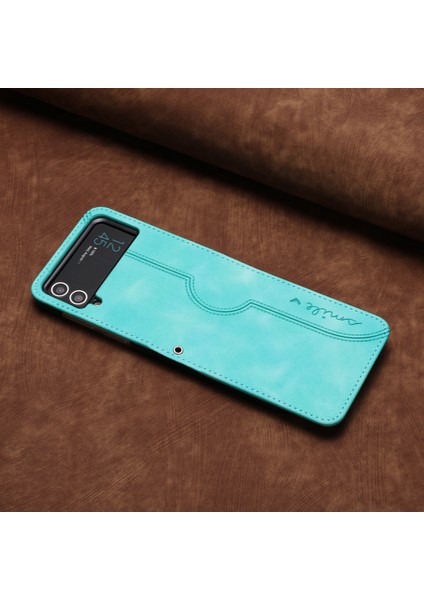 Samsung Galaxy Z Flip3 5g Katlanır Telefon Kılıfı, Pu Deri Basılı Desen Ince Kapak (Yurt Dışından)