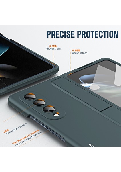 Samsung Galaxy Z Fold4 5g Gizli Kickstand Katlama Telefon Kılıfı Sert Pc Kalem Yuvası Temperli Cam Ekran Film ile Anti Damla Kapak (Yurt Dışından) fırsatları