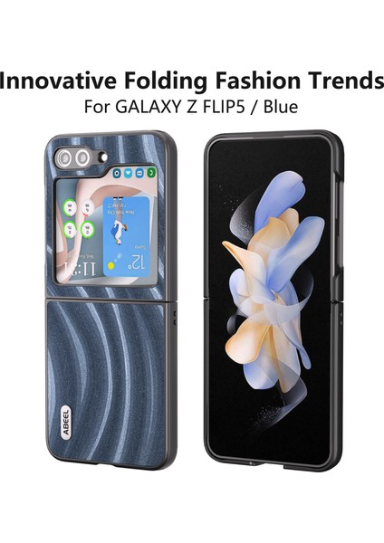 Samsung Galaxy Z FLIP55 5g Pu Deri Kaplamalı Pc Telefon Vaka Deseni Hafif Kapak (Yurt Dışından)