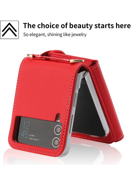 Samsung Galaxy Z Flip4 5g Pu Deri Kredi Sahibi Telefon Kılıfı Cüzdan Kickstand Fermuar Cep Kapağı (Yurt Dışından) modelleri