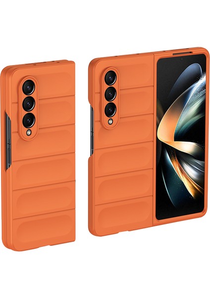 Samsung Galaxy Z Fold4 5g Cilt-Touch Sert Pc Geri Kılıf Damla Damalı Korumalı Sağlam Telefon Kapağı (Yurt Dışından)