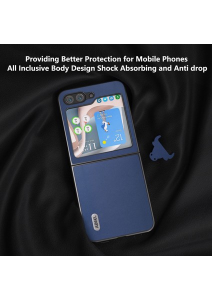 Samsung Galaxy Z Flip5 5g Anti-Slip Ince Katlanır Kılıf Inek Deri + Pc Şok Geçirmez Telefon Kapağı (Yurt Dışından) modelleri