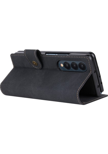 Samsung Galaxy Z Fold4 5g Stand Stand Cüzdan Kılıfı Önleme Pu Deri+Pc Telefon Kapağı (Yurt Dışından) fırsatları