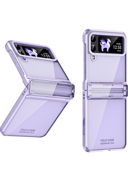 Samsung Galaxy Z Flip4 5g Sert Pc Elektrapılaşma Kılıfı Menteşe Koruma Şok Geçirmez Telefon Kapağı (Yurt Dışından) fiyatları