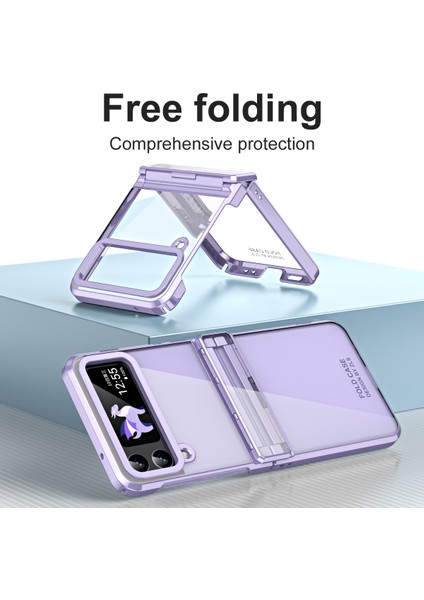 Samsung Galaxy Z Flip4 5g Sert Pc Elektrapılaşma Kılıfı Menteşe Koruma Şok Geçirmez Telefon Kapağı (Yurt Dışından) modelleri