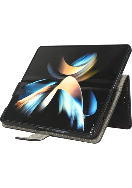 Samsung Galaxy Z Fold4 5g Telefon Cüzdan Kılıfı Rfıd Engelleme Deri Telefon Stand Kapağı Kayışla (Yurt Dışından) fırsatları