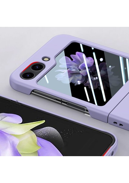 Samsung Galaxy Z Flip5 5g Pc Pc Telefon Kılıfı Küçük Ekran Film ile Cilt Şok Geçirmez Kapak (Yurt Dışından) fırsatları