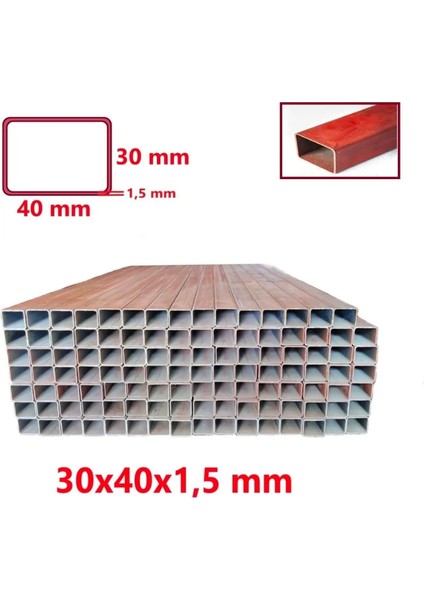 30X40X1.5MM Profil(Astar Kırmızı Boyalı 2 Metre)