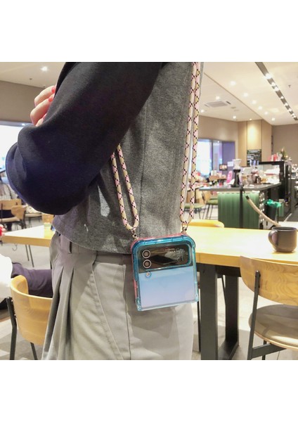 Samsung Galaxy Z Flip3 5g Gradyan Renk Tpu Telefon Kılıfı Kazanlı Aralıklı Arka Kapak (Yurt Dışından) modelleri