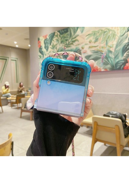 Samsung Galaxy Z Flip3 5g Gradyan Renk Tpu Telefon Kılıfı Kazanlı Aralıklı Arka Kapak (Yurt Dışından) fırsatları