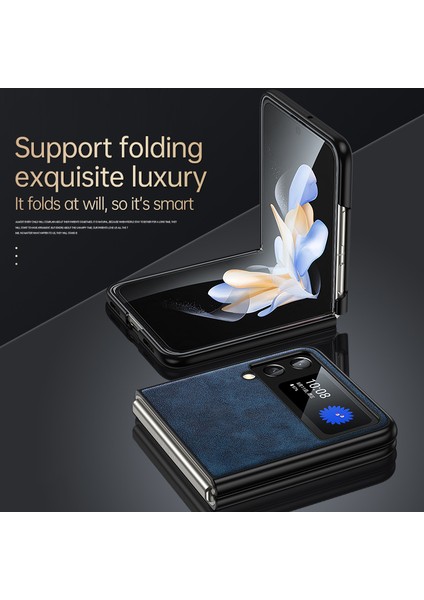 Samsung Galaxy Z Flip4 5g Pu Deri Kaplamalı Tpu + Pc Anti-Fall Telefon Kılıfı Kırpma Dayanıklı Cep Telefonu Kapağı (Yurt Dışından) modelleri