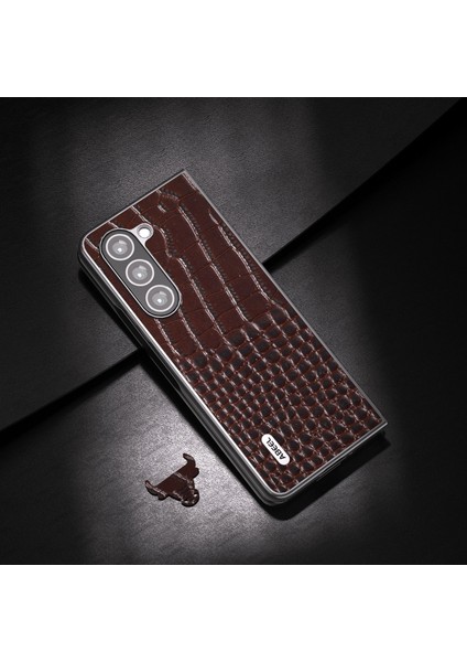 Samsung Galaxy Z Fold5 5g Cowhide Deri + Pc Telefon Kılıfı Timsah Doku Ince Kapak (Yurt Dışından) fiyatları