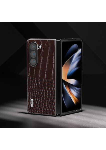 Samsung Galaxy Z Fold5 5g Cowhide Deri + Pc Telefon Kılıfı Timsah Doku Ince Kapak (Yurt Dışından) fırsatları