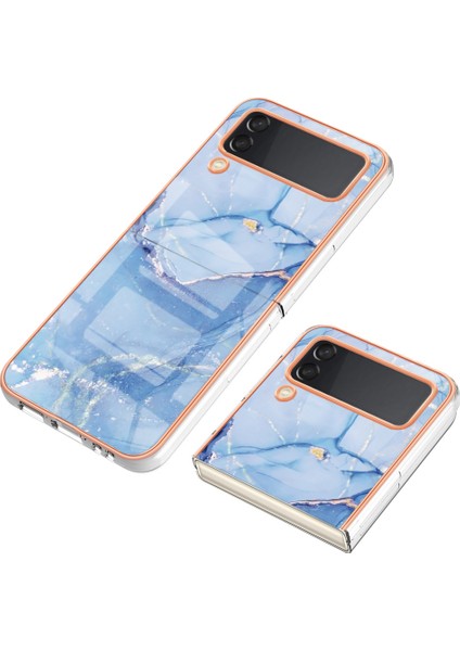 Samsung Galaxy Z Flip4 5g Tpu Telefon Kılıfı Elektrokaplatma Anti-Damla Kılıf Yb Imd Serisi-16 Stil E 2.0mm Mermer Desen Imd Arka Kapak (Yurt Dışından) indirimleri