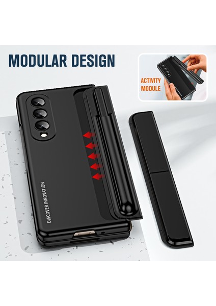 Samsung Galaxy Z Fold4 5g Menteşe Koruması Kickstand Telefon Kasası Hard Pc Damla Kanı Kabuk Tumanmış Cam Ekran Film (Yurt Dışından) indirimleri
