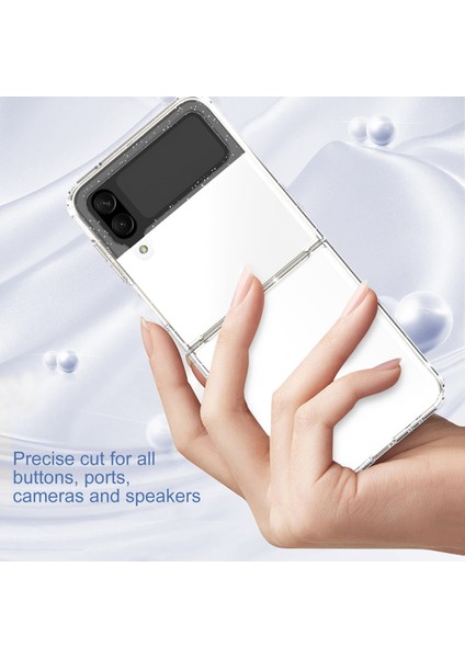 Samsung Galaxy Z Flip4 5g Glitter Powder Imd Net Telefon Kılıfı Anti-Çizelge Yumuşak Tpu Şok Geçirmez Koruyucu Kapak (Yurt Dışından)
