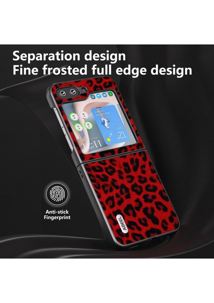 Samsung Galaxy Z FLIP55 5g Leopar Desen Telefon Kılıfı Pu Deri + Pc Arka Kabuk (Yurt Dışından) indirimleri