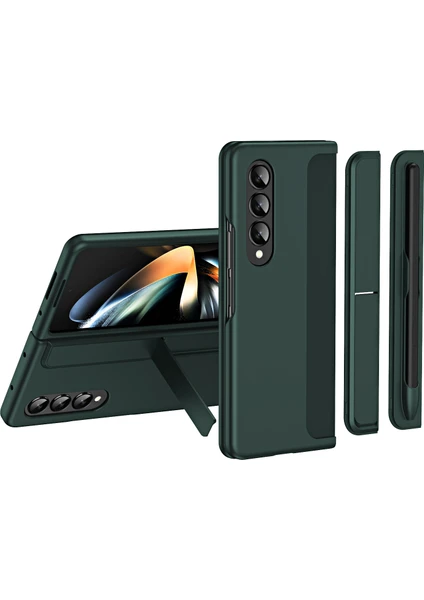 Samsung Galaxy Z Fold4 5g Ince Telefon Kılıfı Şok Geçirmez Kalem Tutucusu ile Pc Kickstand Case'e Sahipti (Yurt Dışından)