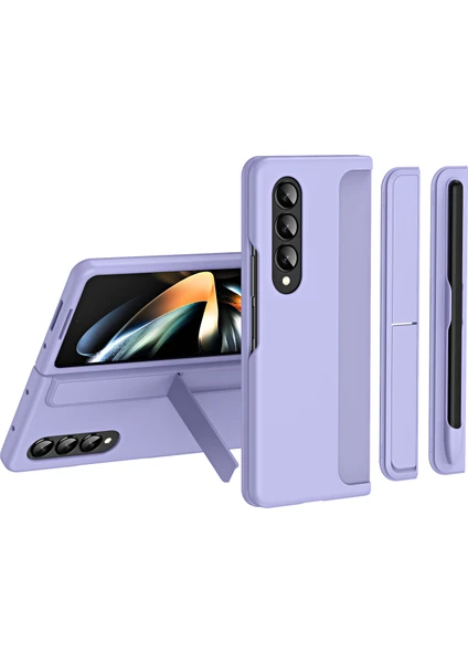 Samsung Galaxy Z Fold4 5g Ince Telefon Kılıfı Şok Geçirmez Kalem Tutucusu ile Pc Kickstand Case'e Sahipti (Yurt Dışından)