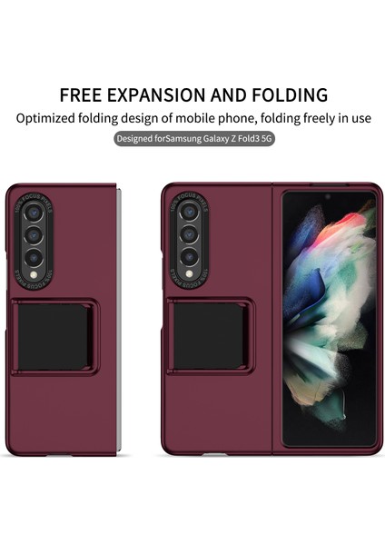 Samsung Galaxy Z Fold3 5g Koruyucu Kılıf Sabit Pc Kılıfı Kickstand ile Çizgiye Karşı Telefon Kapağı (Yurt Dışından) fiyatları