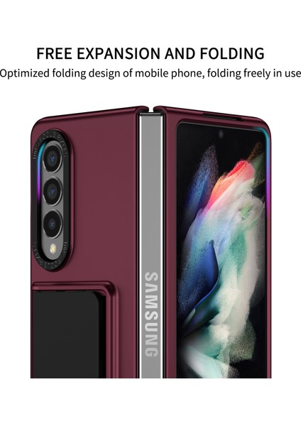 Samsung Galaxy Z Fold3 5g Koruyucu Kılıf Sabit Pc Kılıfı Kickstand ile Çizgiye Karşı Telefon Kapağı (Yurt Dışından) modelleri