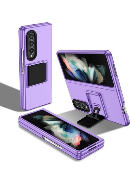 Samsung Galaxy Z Fold3 5g Koruyucu Kılıf Sabit Pc Kılıfı Kickstand ile Çizgiye Karşı Telefon Kapağı (Yurt Dışından)