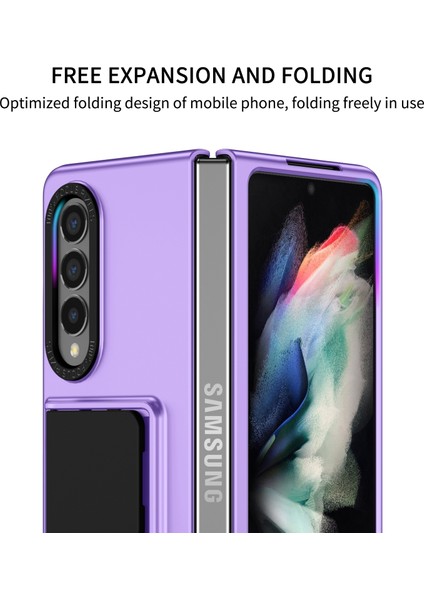 Samsung Galaxy Z Fold3 5g Koruyucu Kılıf Sabit Pc Kılıfı Kickstand ile Çizgiye Karşı Telefon Kapağı (Yurt Dışından)