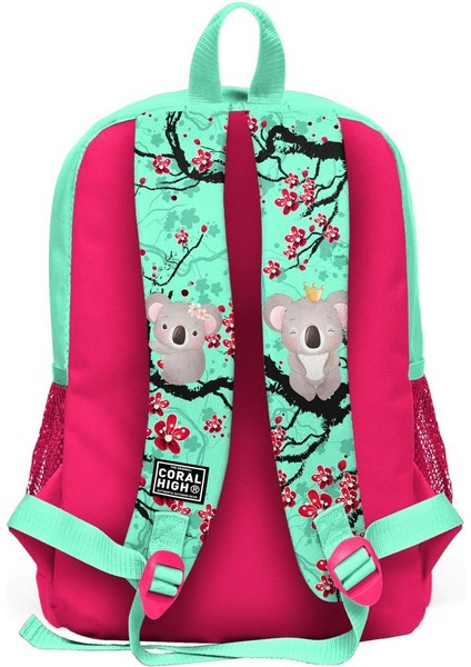 Kids Su Yeşili Neon Mercan Koala Desenli 3’lü Okul Çanta Seti SET0123713 indirimleri