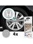 Honda Civic Accord Crv Vtec Si Için Jant Logosu Iç ve Dış Sticker Set Jant Kapak Çapı: 2.25 Inch 5