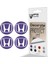 Honda Civic Accord Crv Vtec Si Için Jant Logosu Iç ve Dış Sticker Set Jant Kapak Çapı: 2.25 Inch 4