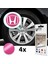 Honda Civic Accord Crv Vtec Si Için Jant Logosu Iç ve Dış Sticker Set Jant Kapak Çapı: 2.25 Inch 4