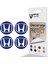 Honda Civic Accord Crv Vtec Si Için Jant Logosu Iç ve Dış Sticker Set Jant Kapak Çapı: 2.25 Inch 3