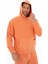 Erkek Oversize 2 İplik Kanguru Cepli Kapşonlu Sweatshirt Y25254376601 5