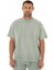 Erkek Oversize Kısa Kollu Bisiklet Yaka Sweatshirt Y25344376401 1