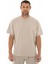 Erkek Oversize Kısa Kollu Bisiklet Yaka Sweatshirt Y25344376401 1