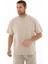 Erkek Oversize Kısa Kollu Bisiklet Yaka Sweatshirt Y25344376401 4